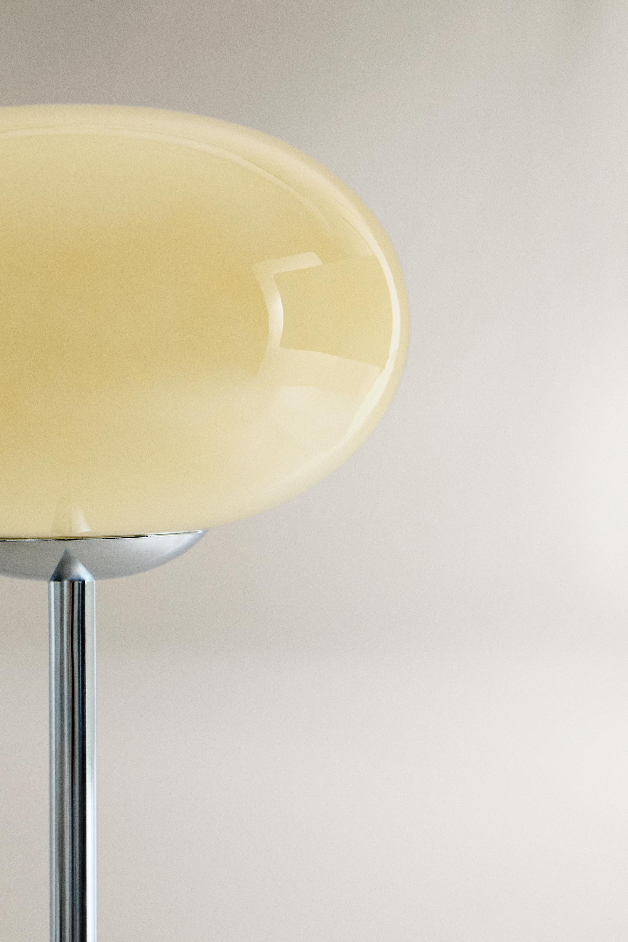 GLASS AND METAL FLOOR LAMP